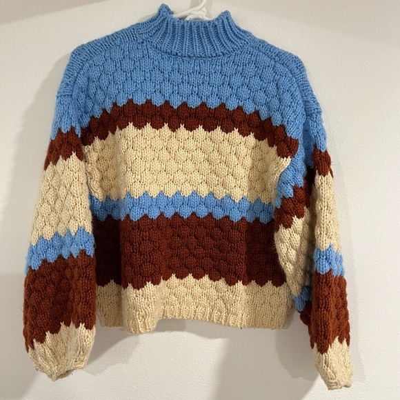 Forever 21 Color block oversized knit sweater size small cozy and casual wear - Picture 1 of 6
